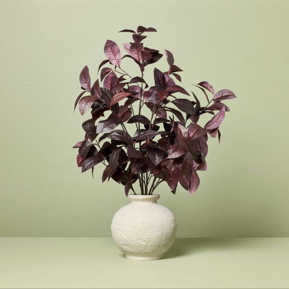 Hearth & Hand Large 26" Black Plum Leaf Artificial Fall Arrangement